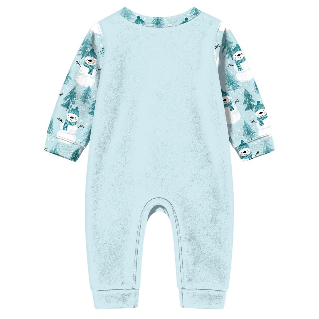 Christmas Print Long Sleeve Long Pants Family Matching Pajama Set for Holiday Loungewear