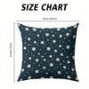 Daisy Dot Square Jacquard Pillow Cover for Sofa Office Waist Cushion Cover Home Decorative Pillowcase