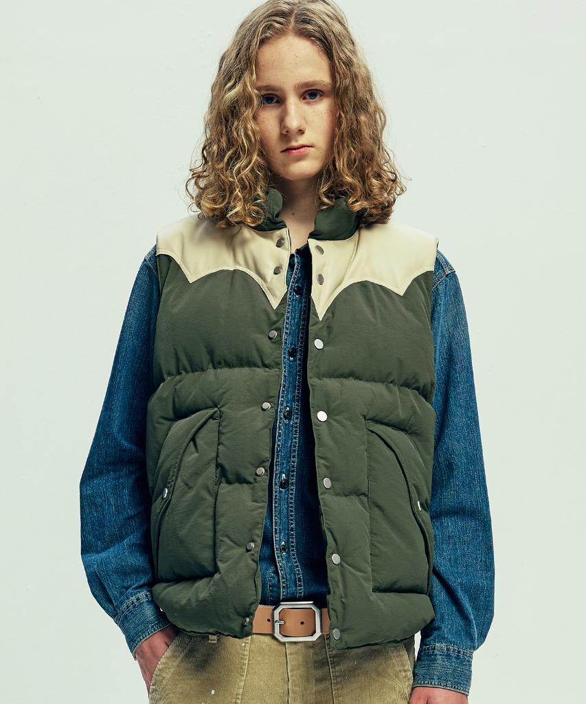 Knd 70S Wyo Padded Ski Vest Olive Khaki