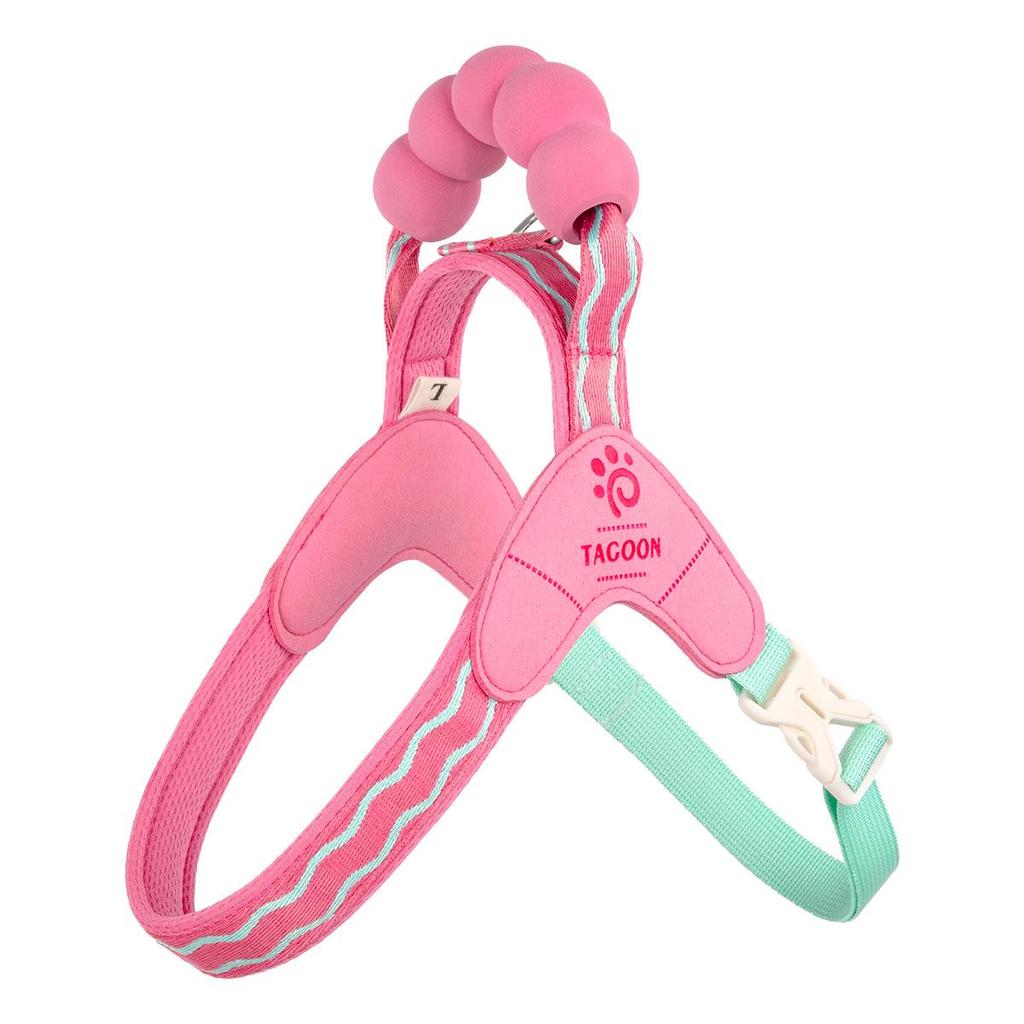 Dopamine Colored Dog Harness & Leash with Cloud Sponge Handle