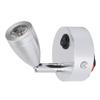 RV Reading Lamp Button Switch 350° Rotatable RV Spotlight with USB Port for Boat Yacht Motorhome 4000K DC10‑30V Silver