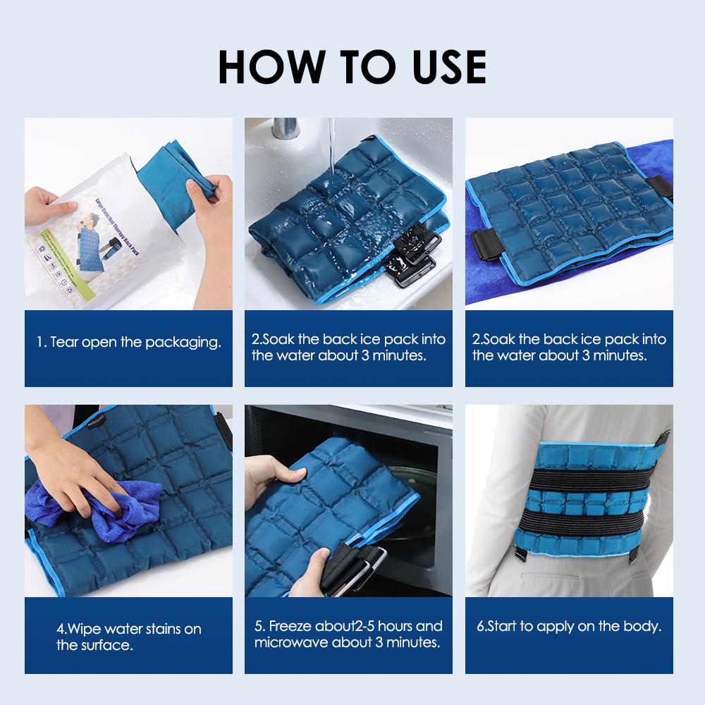 2 in 1 Heißkompresse Eispackung Kalt Selbstabsorbierendes Wasser Rückenpolster für Schulter Kniegelenk Muskel Postoperative Pflege
