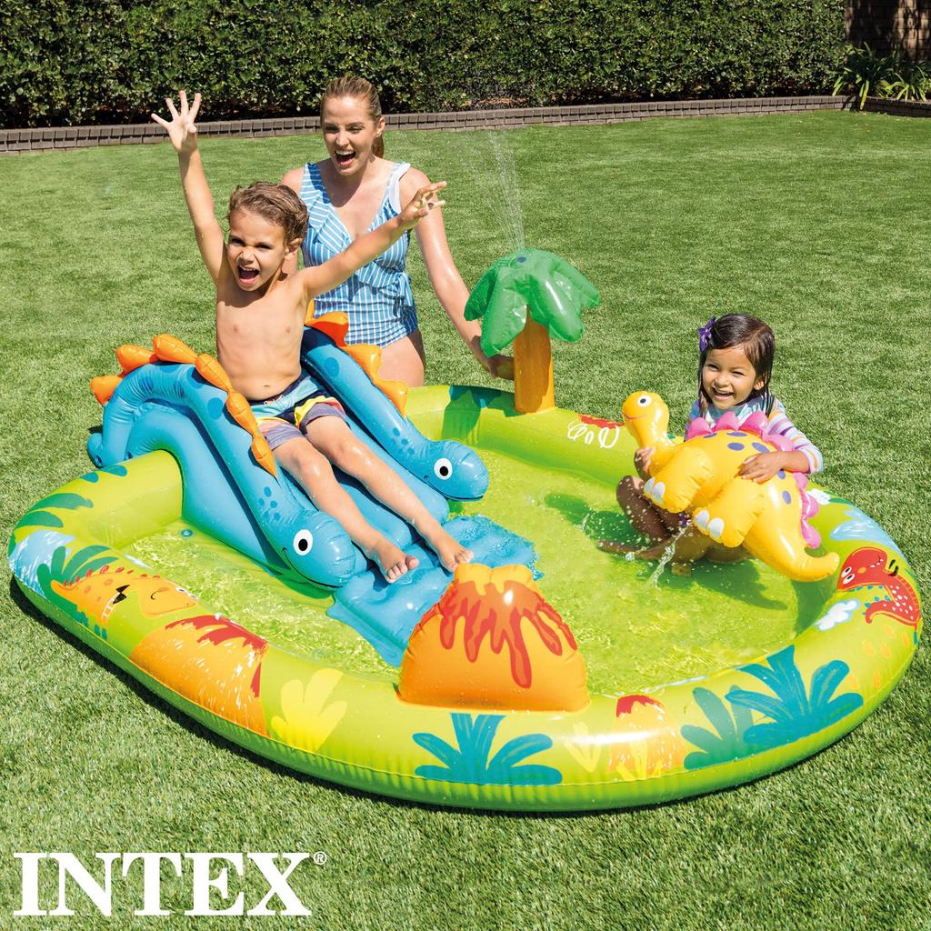 INTEX Centru de Joacă Dino Mic Piscină Ovală Mare, 191 x 152 x 58 cm (Produs Japonez Oficial) 57166