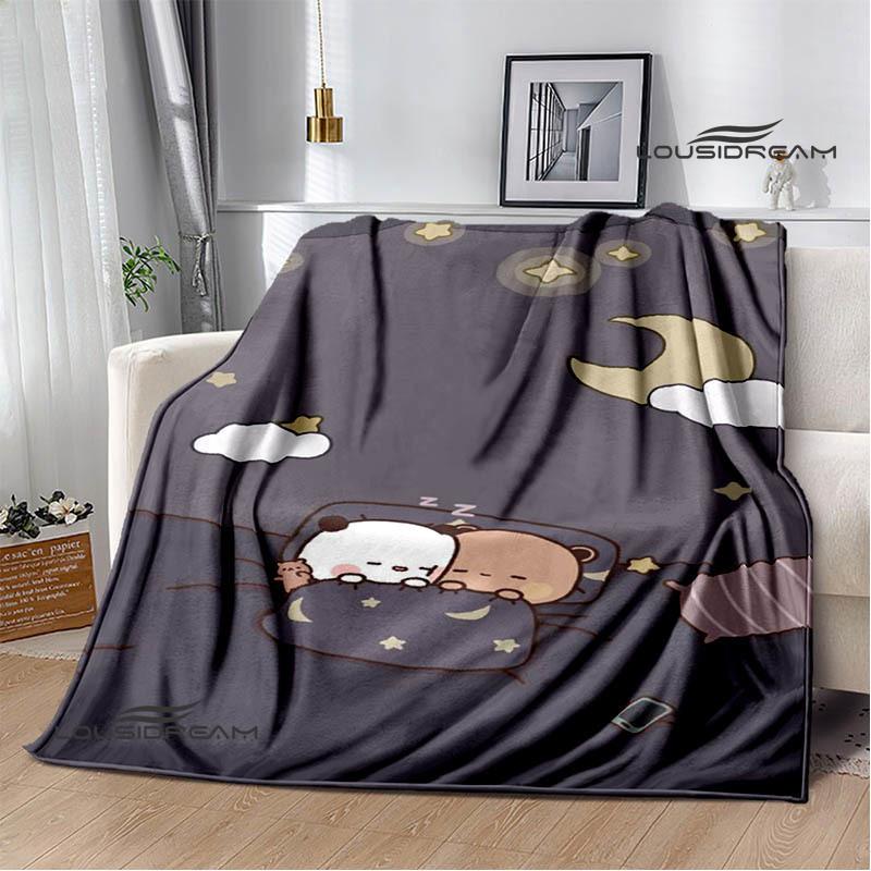 Cute cartoon bear Printed blankets picnic blanket Warm Flannel blankets Soft and comfortable blanket bed linings Birthday Gift