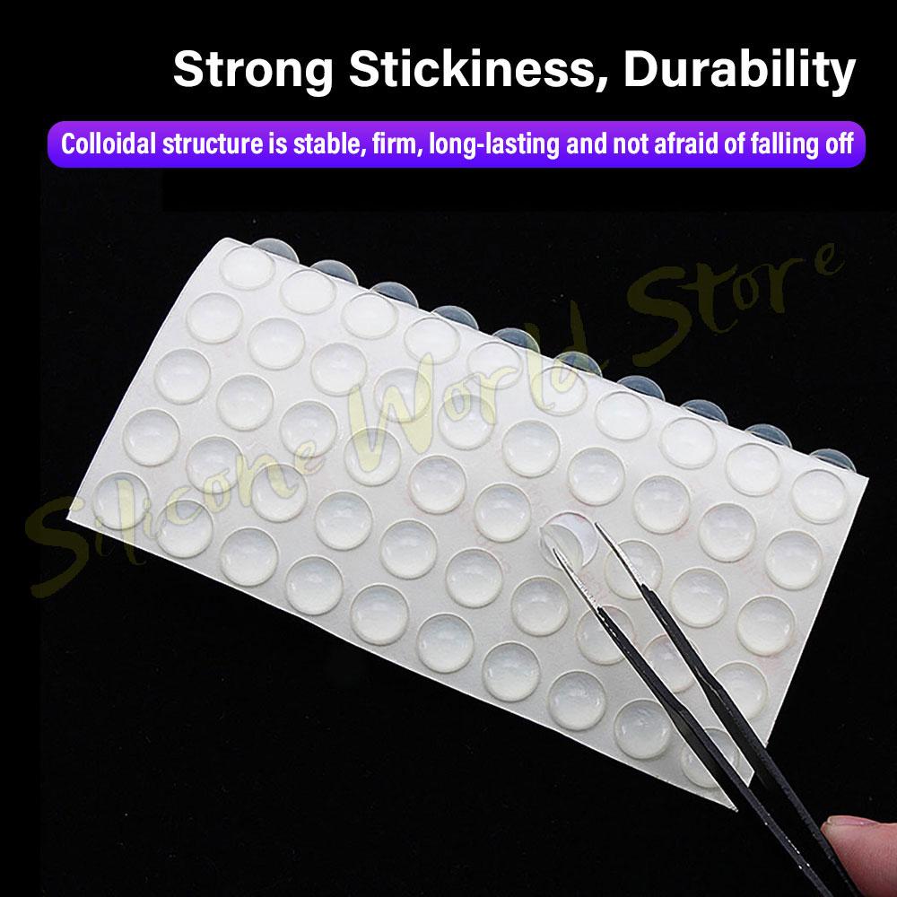 SW 100PCS Self Adhesive Anti-collision Silicone Particles Door Stopper Damper Buffer Furniture Pads Cushion Mute Protective Pad