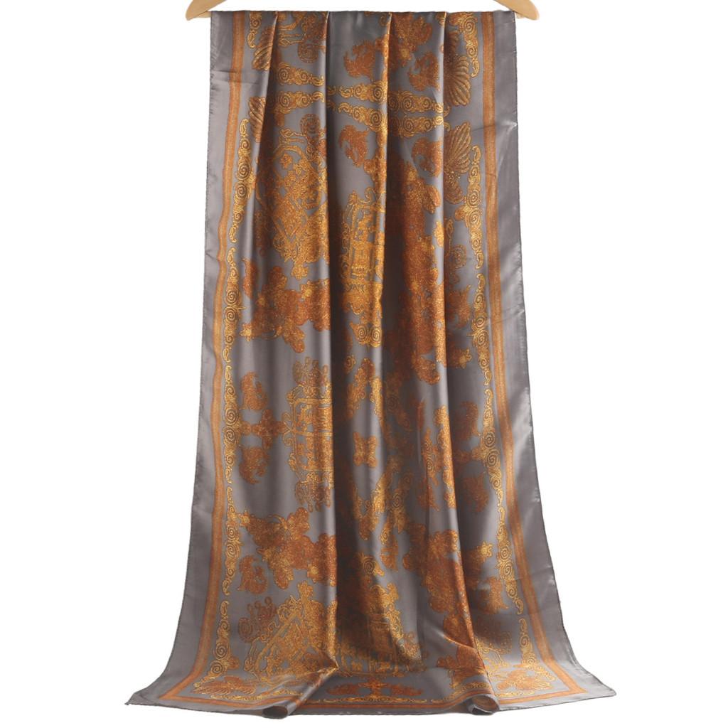 

Retro Bohemian Faux Silk Wrap With Uv Shield For Fashion Enthusiasts 11