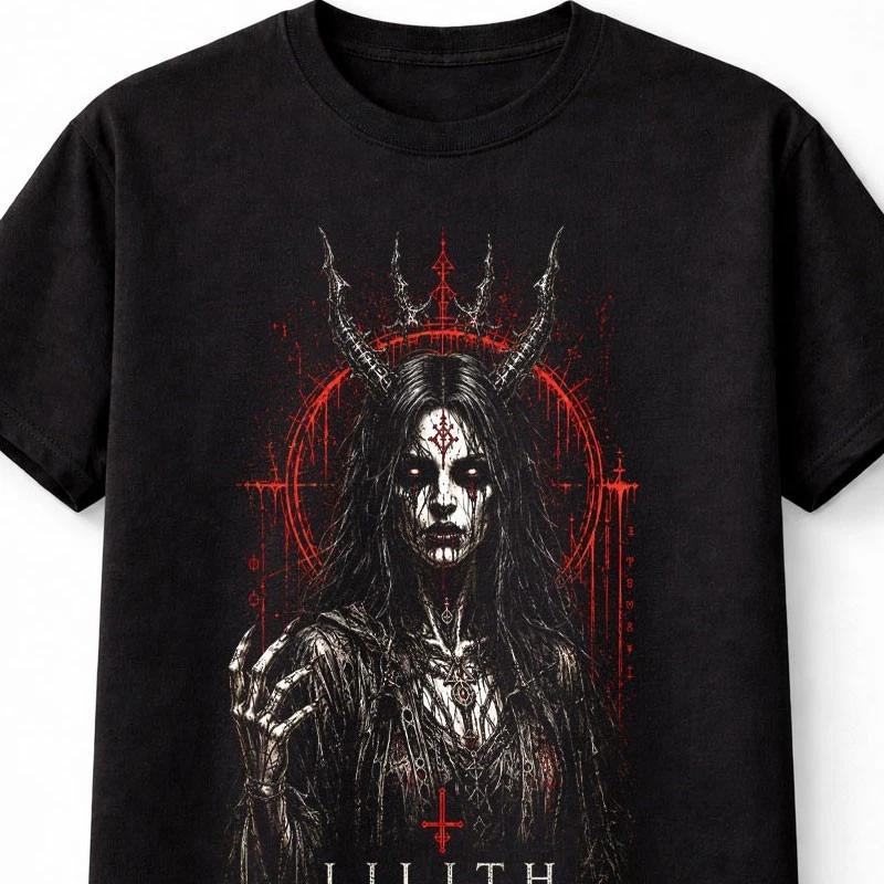 Lilith First of the Fallen Gothic Demon Horror Metal Unisex TShirt S