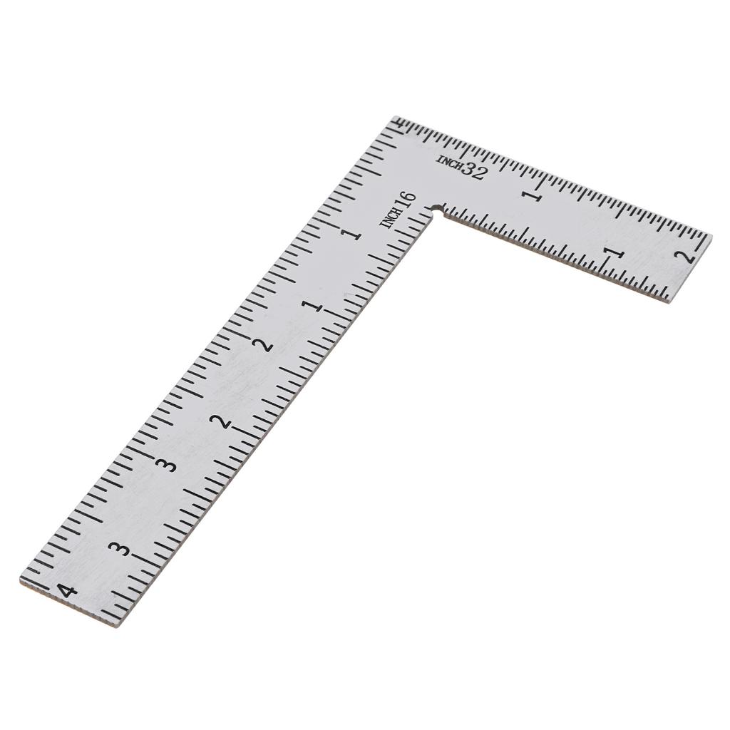 Stainless Steel 1.2mm L Shaped Ruler Double Imperial Scale Multi Size Heavy Duty Woodworking Decoration Engineering