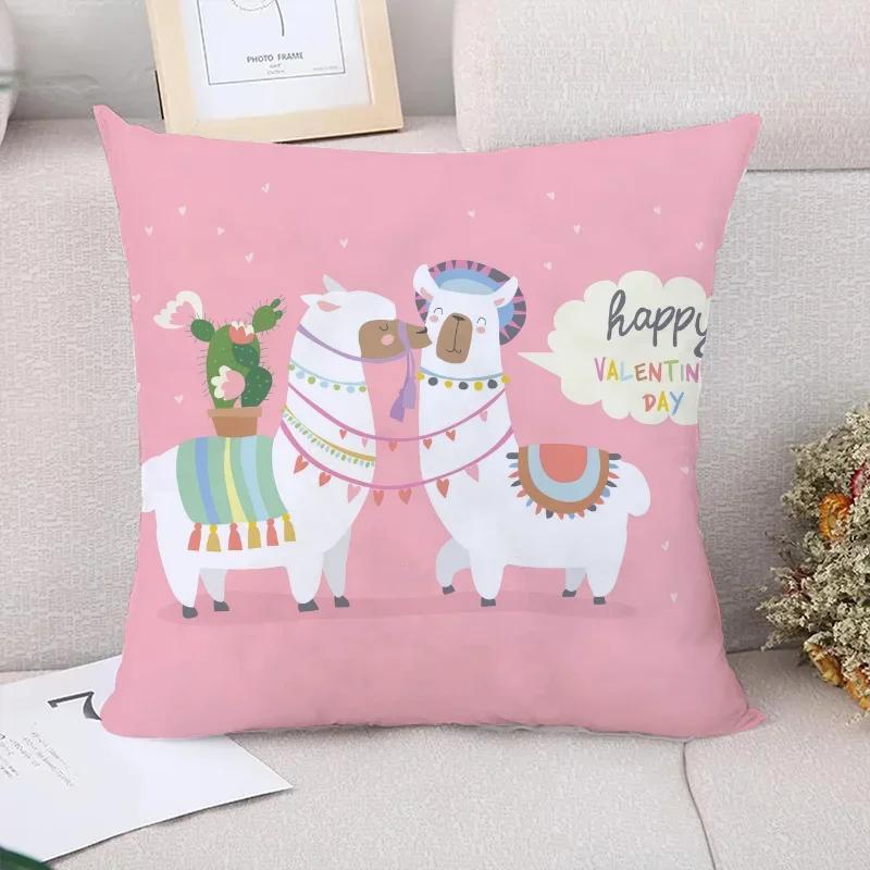 Alpaka Couchkissen Zierkissenbezüge Dekorative Sofakissen Kissenbezug x Einzelbettwäsche Kurzplüsch Bett