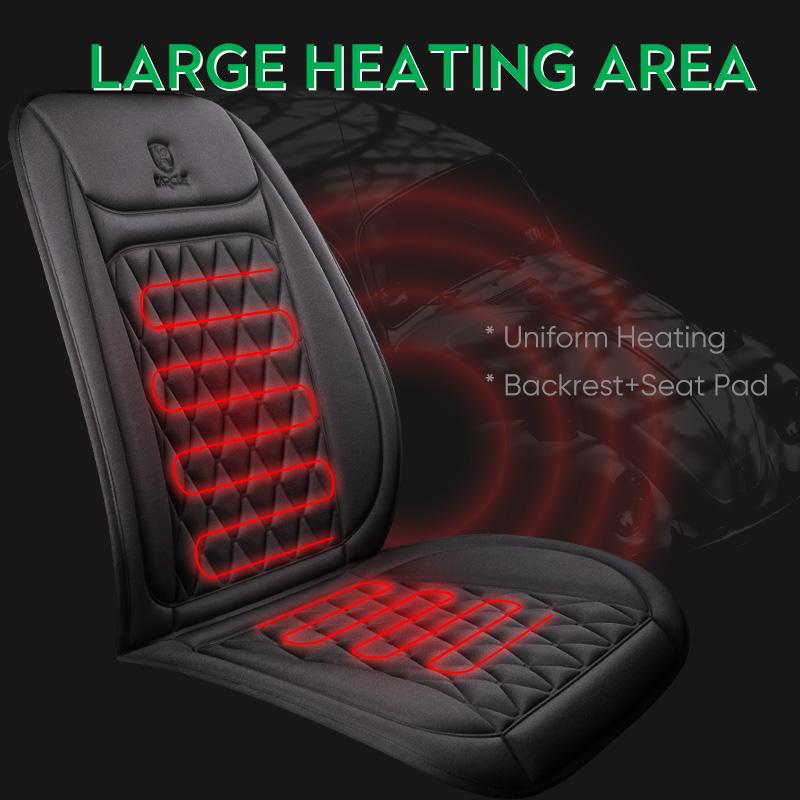 Universal Heated Car Seat Cushion 12V/24V Fast Heating Car Seat Covers Warm Winter Cloth/Flannel Automobile Seat Cover Heater