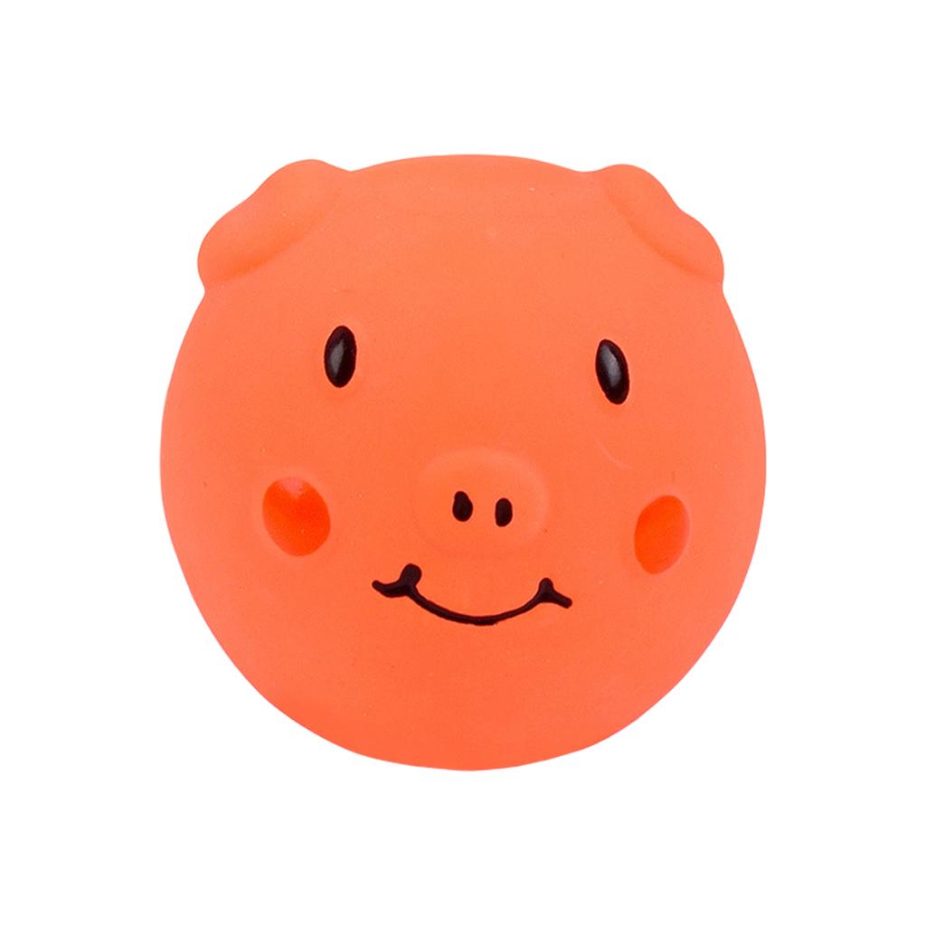 Durable Shaped Pet Toy Ball for Dogs and Cats Soft Squeaky Rubber Animal Design Interactive Play Ball