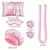 4/6/13PCS Styling Kit -Heatless Silk Curler with Sleeping Mask and Shower Cap for Women and Girls Beauty Kit for Travel and Home