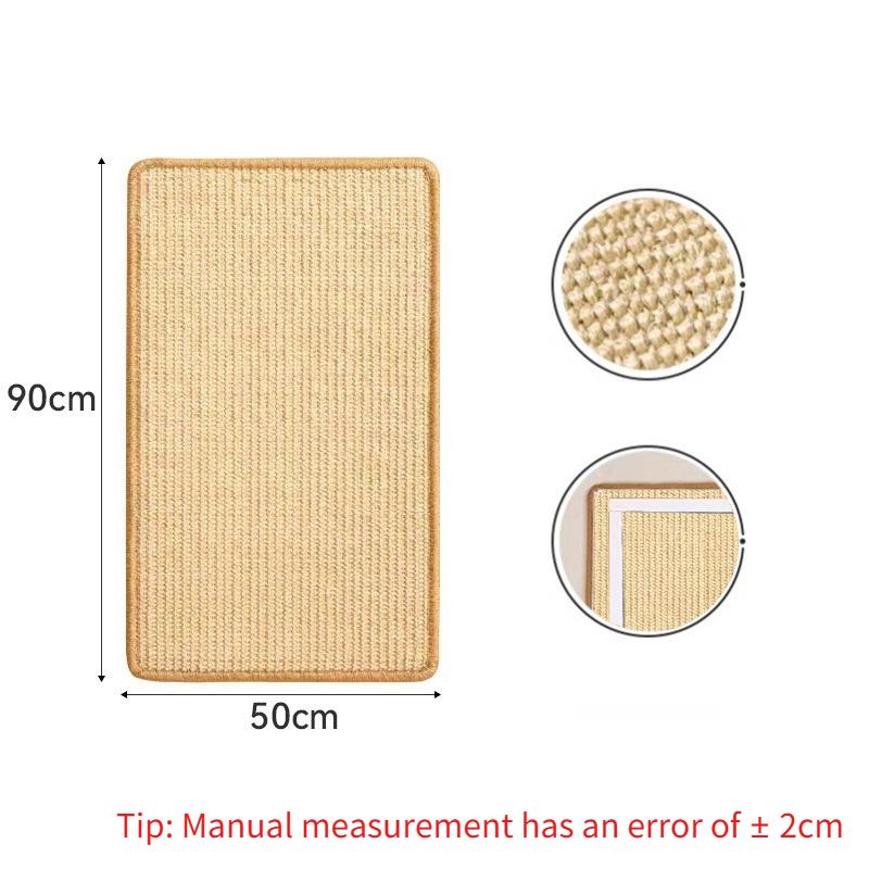 1pcs Cat Scratching Sisal Board Vertical Wall Sticker Furniture Protection Scratch Pad Cats Claw Training Climbing Patch Reuse Cat Scratching Board