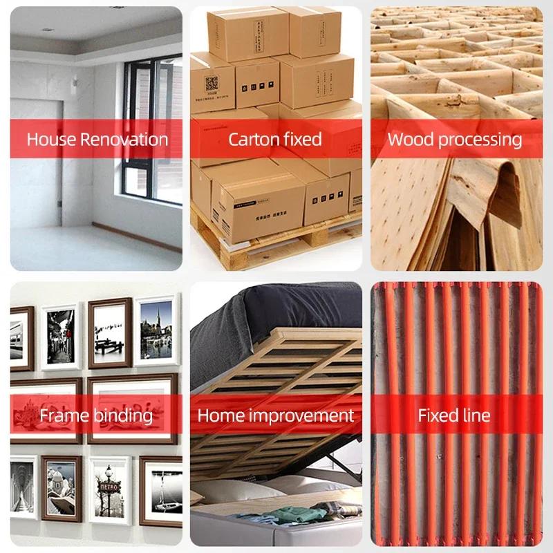 4 IN 1 Manual Nailing Gun Light Duty Home Use Code Nailing Gun Air Nail Woodworking Special Direct Staple Book Carpentry Tools