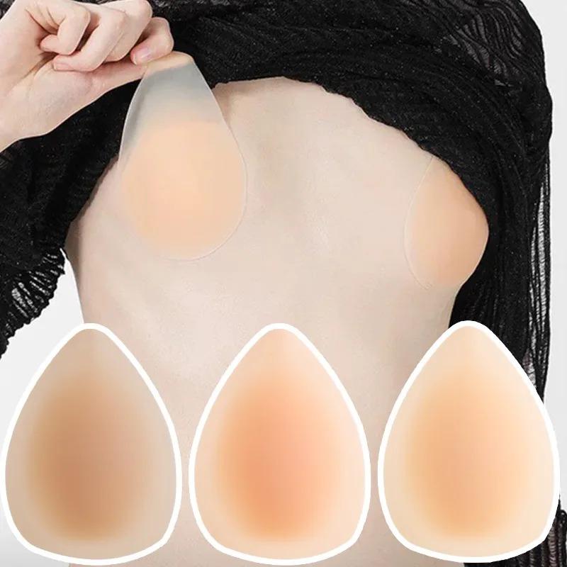 2026 Summer Triangle Invisible Silicone Self-adhesive Bra Pad for Women Skin Breast Pads Nipple Cover Bras Intimates Accessories
