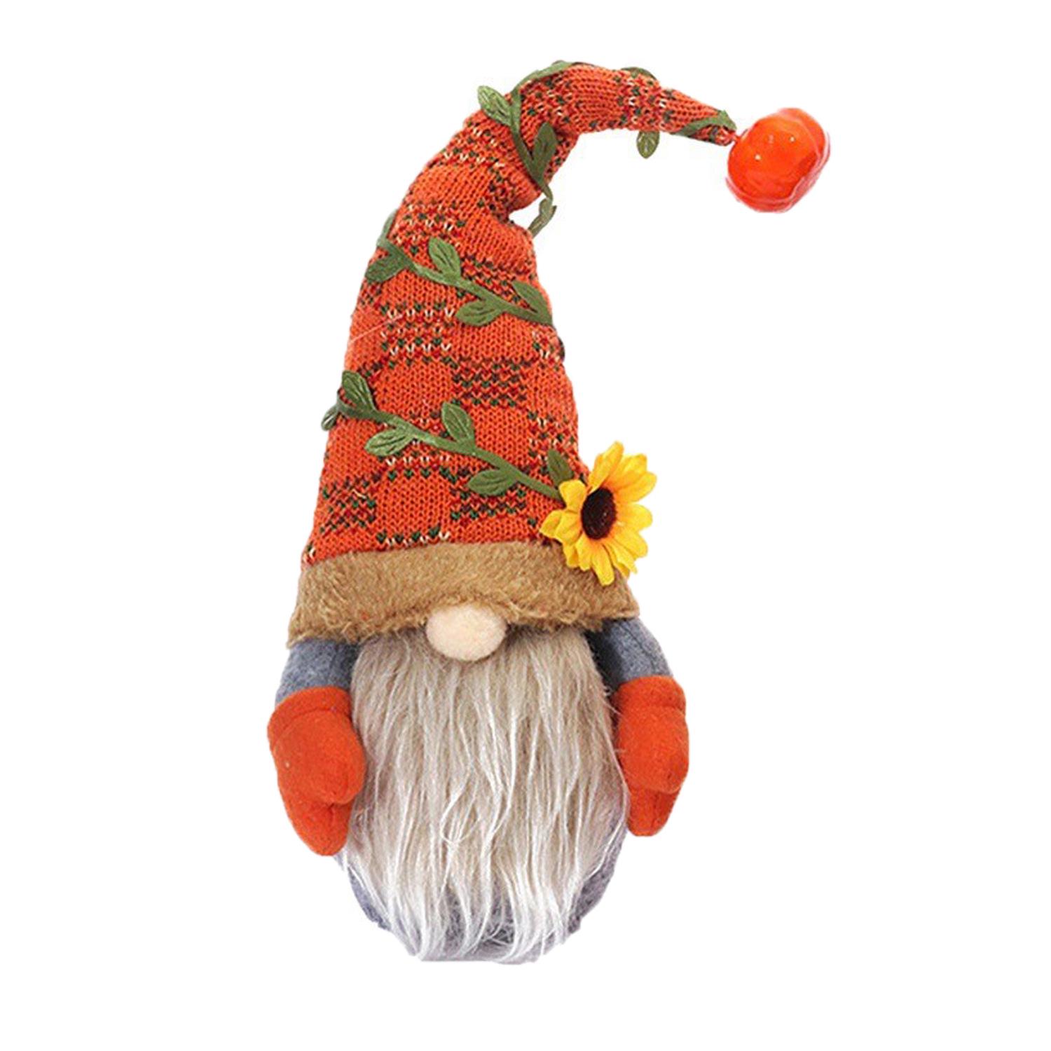 Harvest Festival Pumpkin & Sunflower Gnome Ornament 11*9*36 cm