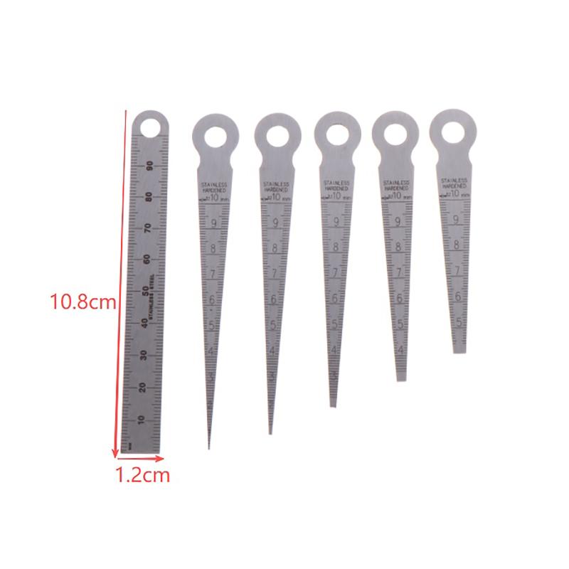 

6Pcs Feeler Gauge Set Taper Measuring Tool Steel Inspection Gage For Engine Valve Adjustment And Mechanical Repair Tasks