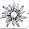 Brooch Pins for Women Fashion Flower Rhinestone Jewelry