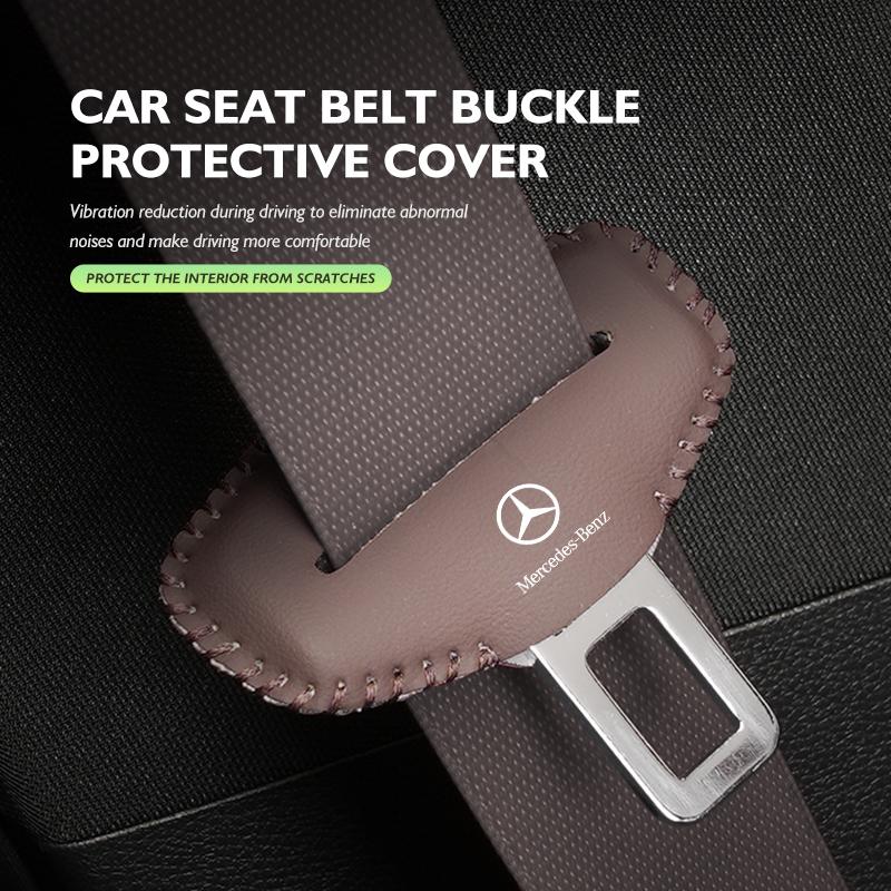 CEV5 Car Seat Belt Buckle Protector Anti-Scratch Adjusting Clip For Benz AMG A C E S G Class W201 W210 W108 W204 W205 W203