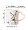 Cirneco dell'Etna - cup with a dog, adorable cup with a heart-shaped handle, universal gift from the Art-Dog brand