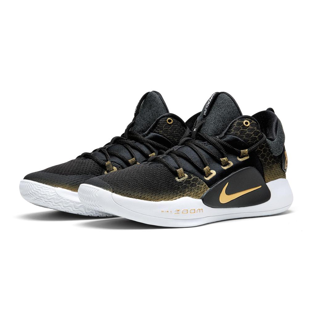 Nike Hyperdunk X Low Slip Resistant Abrasion Resistant Low Top Basketball Shoes Men's Black Gold AR0465-003(Team196-)