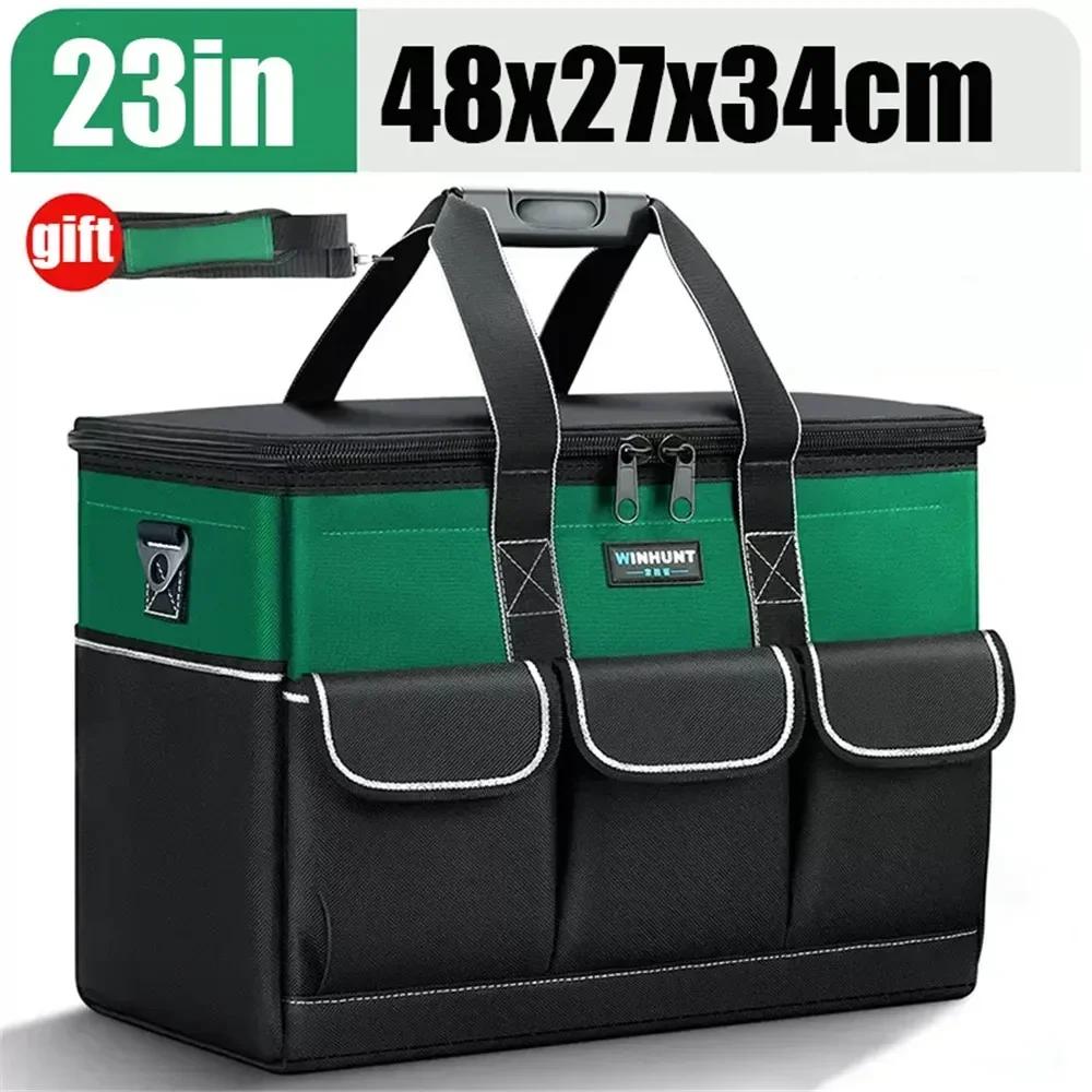Square Tool Bag Durable Waterproof Portable Thickened Large Capacity Maintenance Tool Storage Pouch Electrician Hardware Toolkit