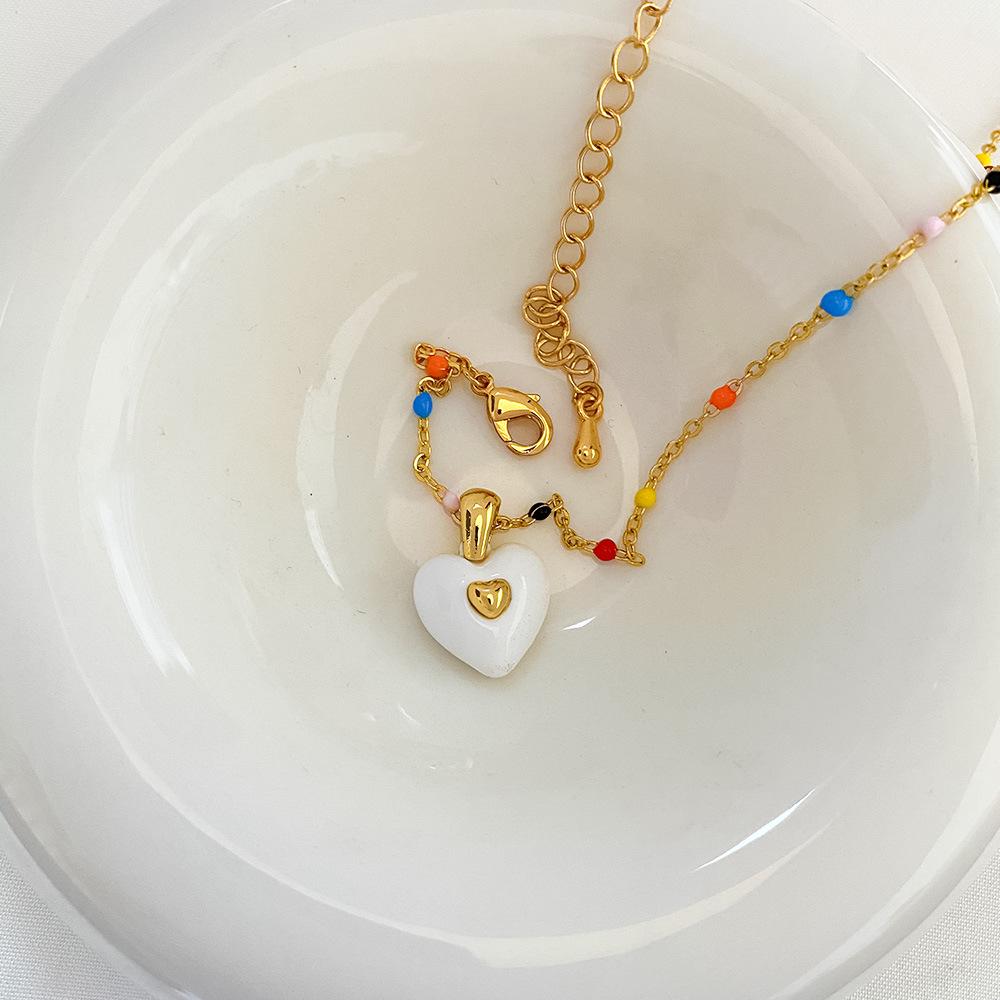 European & American Retro Minimalist Beaded Natural Stone Women's Necklace - Elegant Layered Clavicle Chain