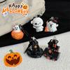 Halloween Luminous Ghost Keychain Halloween Decoration Party Accessories Mini Resin Ghost Pumpkin Keyring Backpack Pendant Gift