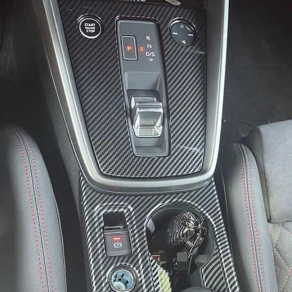 Carbon Fiber Trim Car Shift Panel Cover Custom Fit For 2025-2025 Easy Installation Automotive Interior Decoration 23.1*15*1 Cm