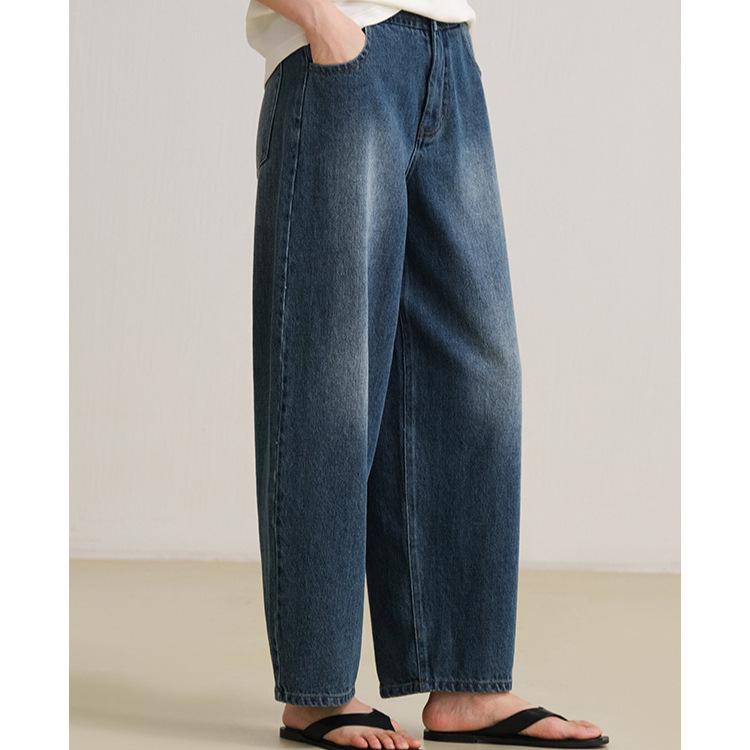 Women s Heavyweight Double Yarn Wide-Leg Carrot Jeans - Versatile, Loose-Fit, Cropped, Slimming Casual Pants Medium