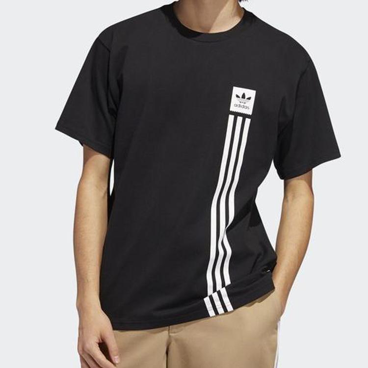 adidas Originals BB Pillar Logo Print Short Sleeve T-Shirt Men Tops Black EC7377