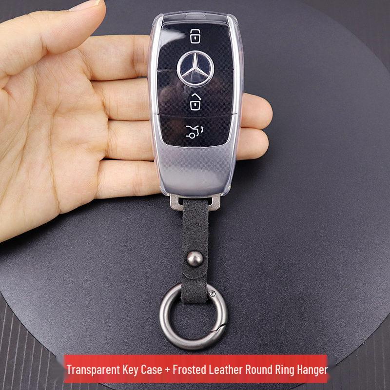 Transparent Ultra-Thin Key Case for Mercedes A200L, E300L, GLC260L, GLB, GLE350, and CLS Class