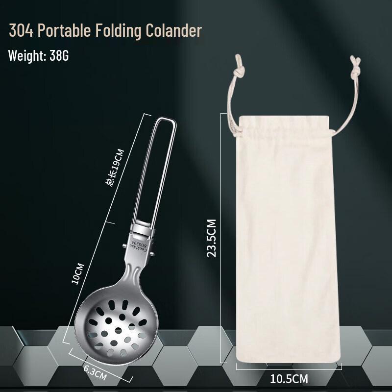 Qiewei Outdoor Portable Folding 304 Stainless Steel Utensil Set