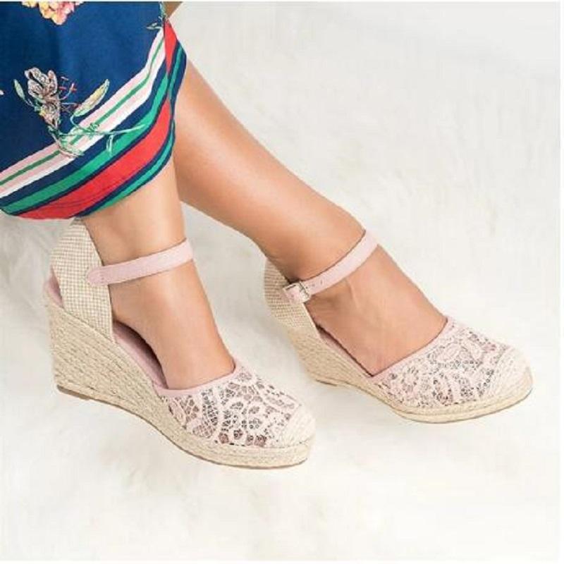 Verano 2021 Mujer Tacones altos Cuñas Sandalias Sexy Encaje Bordado Damas Sandalias  Plataforma Alpargatas Zapatos Negros Talla Grande comprar a buen precio —  entrega gratuita, reseñas reales con fotos — Joom