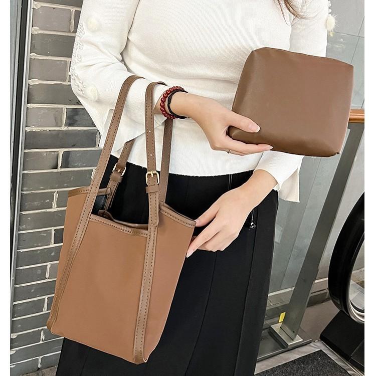 Pwoven Pattern Bucket Bag With Magnetic Closure For Daily Streetwear Style Women