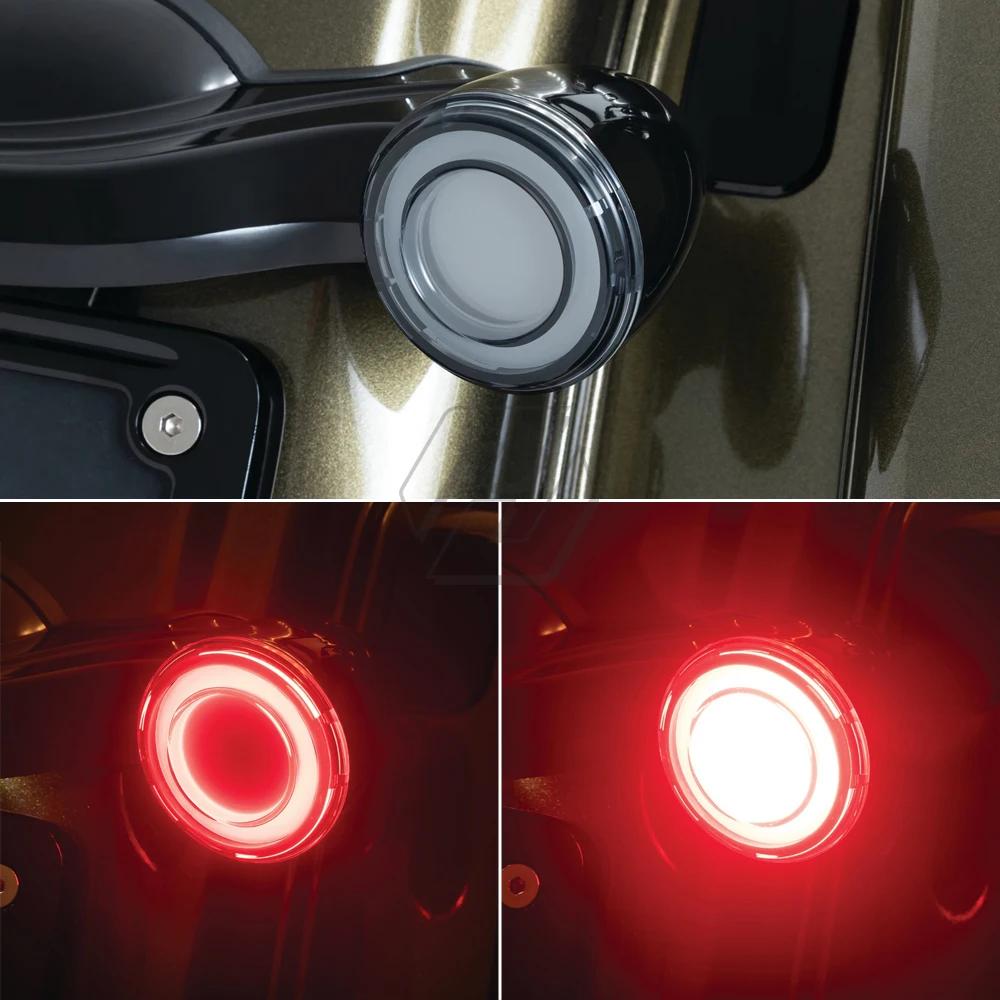 Case For Harley Touring Sportster XL Softail 2018-2021 Motorcycle 1157 Bullet Style LED Rear Turn Signal Conversions