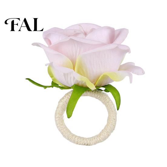 Decorative Table Settings for Bridal Showers Artificial Rose Napkin Ring, Fabric Pink Flower Holder, Rustic Dining Ornaments Afternoon Tea Ring