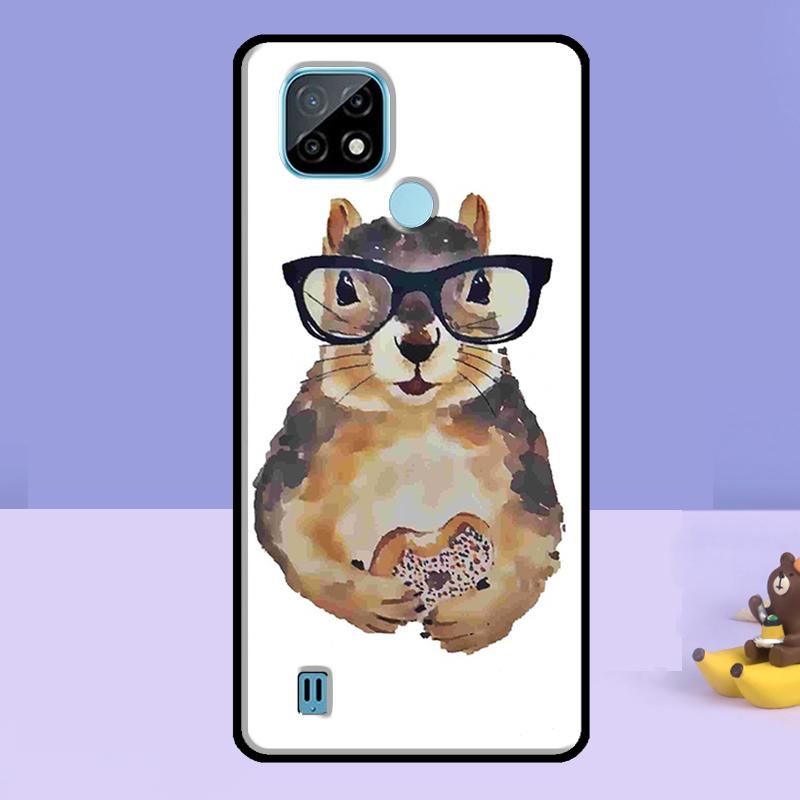 Cartoon Squirrel Case For Realme C75 C67 C61 C55 C53 C51 C35 C21Y C25S GT 7 Pro 6 6T 10 11 12 13 14 Pro Plus
