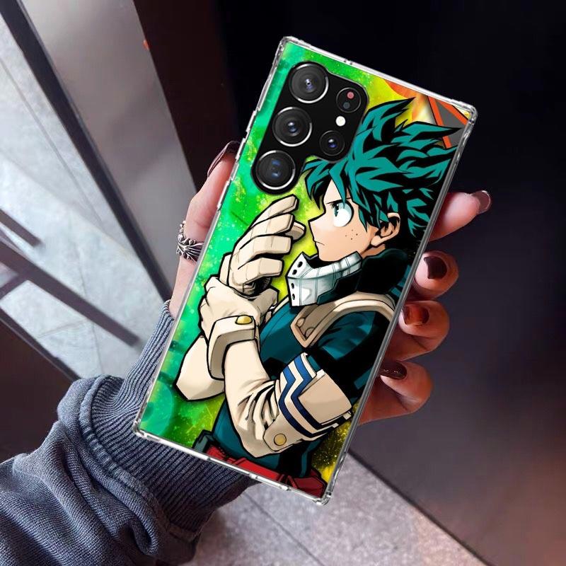 Midoriya Izuku Deku MHA My Hero Phone Case For Samsung Galaxy S26 S25 Edge S24 S23 Ultra S22 Plus S21 S20 FE Soft TPU Back Cover