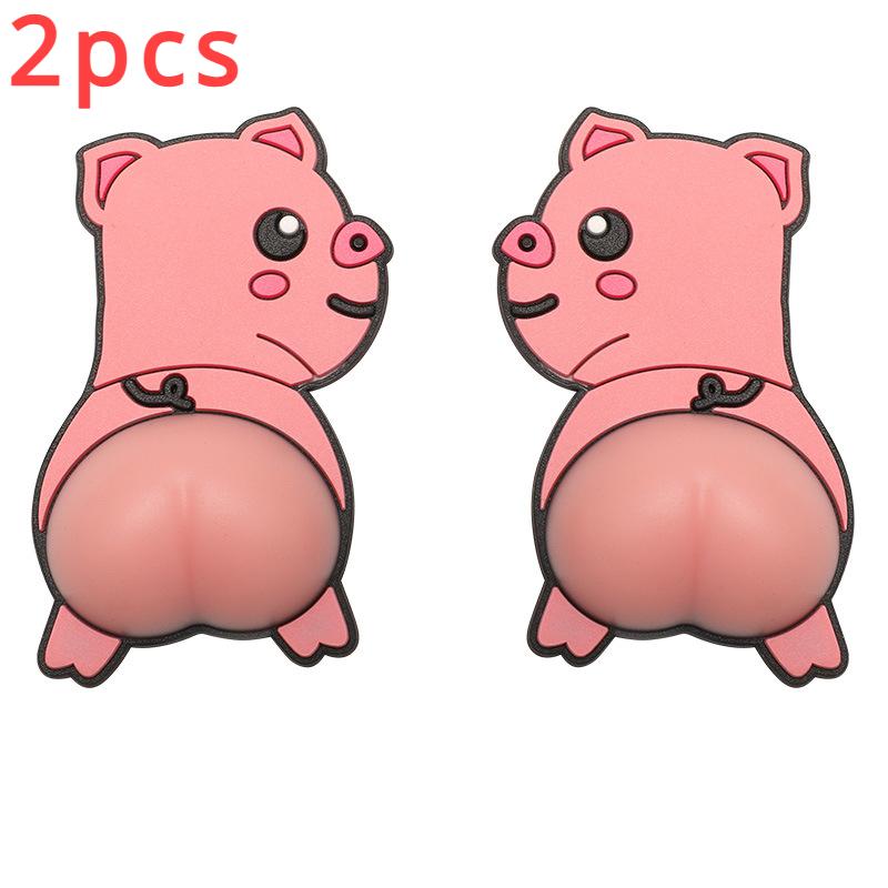 Creative Butt Car Stickers Anti-collision Rubber Anti-cuts Body Door 3D Peach Butt Funny Stickers Decoration Car Accessories