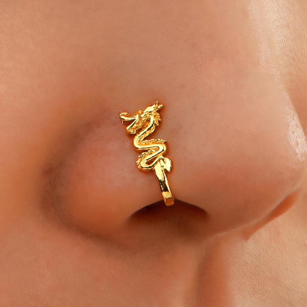 Europäischer und Amerikanischer Mikro-Inlay Zirkon Tier Nasenclip - Kaninchen-, Spinnen-, Schmetterlingsdesigns für Frauen