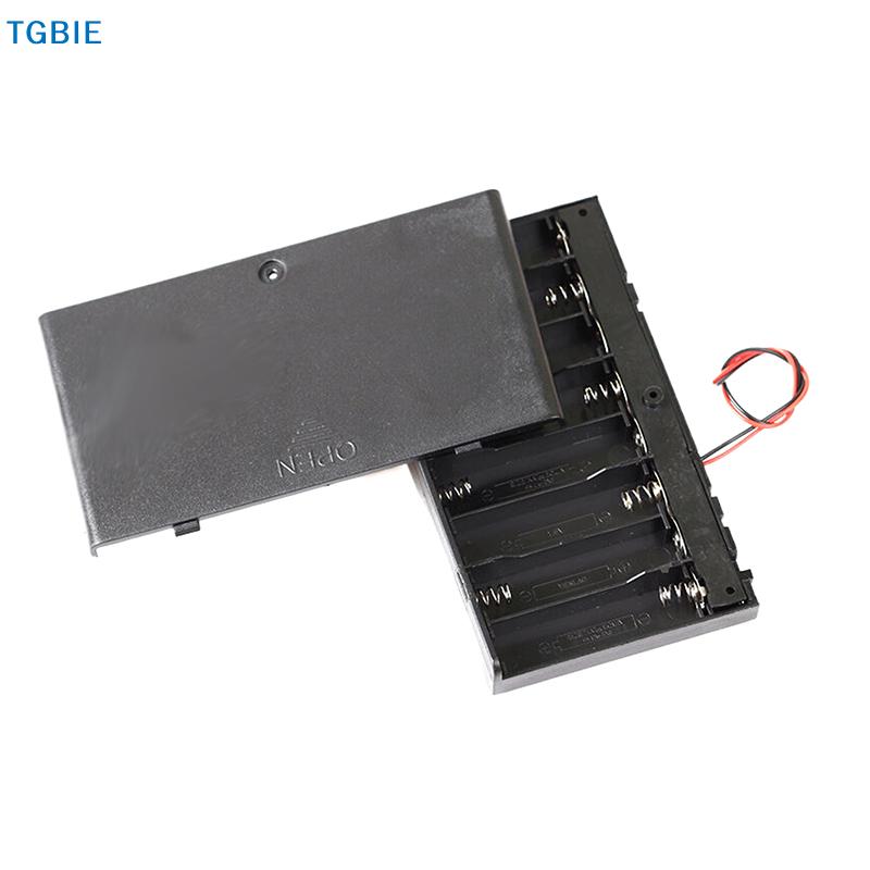 [TL][Y]1/2Pcs 8 Slots AA Battery Holder Battery Storage Case Box With Switch & Cover Batteries Standard Container
