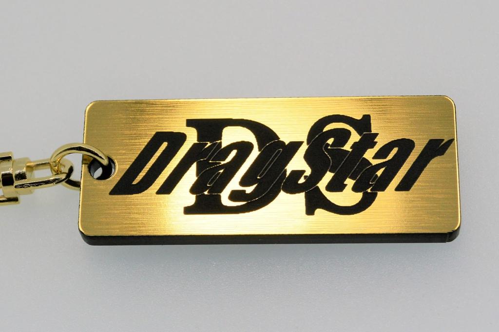 DS Gold and Black Double Ring Acrylic Original Keychain for Drag Star Drag Star Drag Star 1100 Custom Parts A-59-1 250, 400,