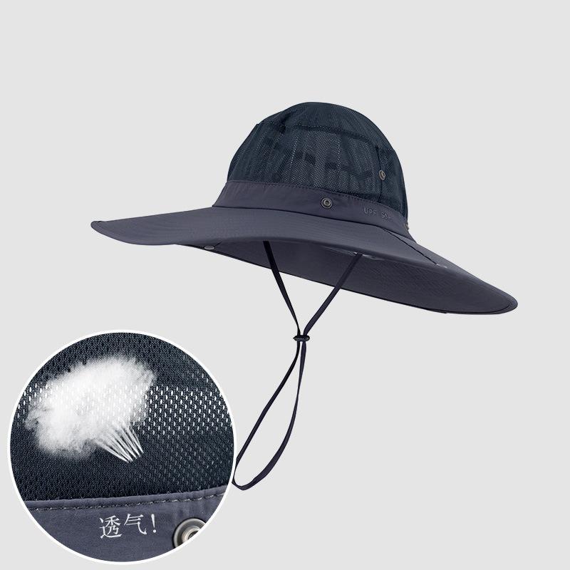 Summer removable big eaves bucket hat men's UV protection sun protection hat outdoor mountaineering fishing sun hat women