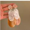Silver needle acrylic geometric earrings exaggerated stud earrings versatile earrings design sense niche