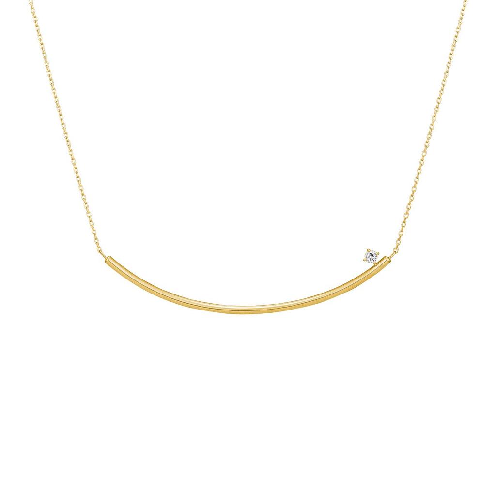 Diamond K18 Yellow Gold Necklace 111741123050 [Yondo Sea] (YG) Women's