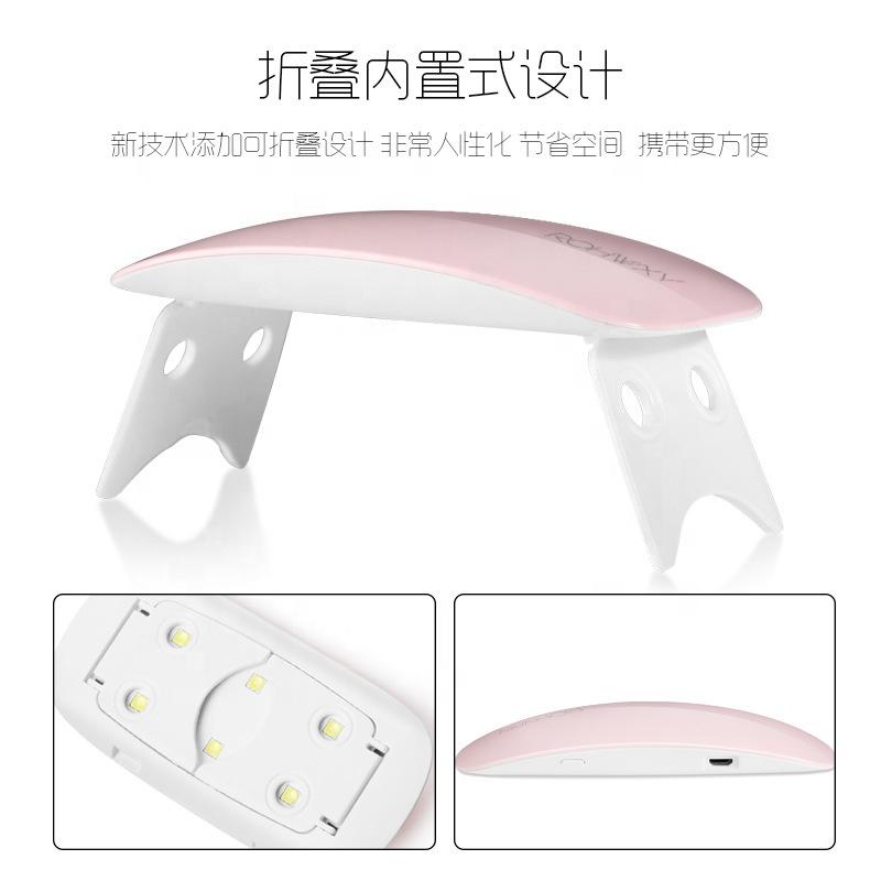 UV Led Nail Lamp Mini Light Portable USB Dryer 6W Curing Light Mouse Nail Lamp for Gel Nail Polish Curing Base