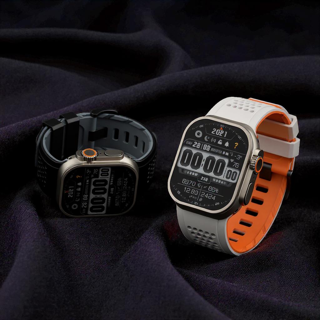 Breathable Sport Band For Apple Watch Series 11 10 9 8 7 6 SE3 Two Tone Silicone Strap For Iwatch Ultra 3/2 49mm 42 44 45 46mm