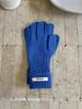 Women's Pink Wool Blend Knitted Gloves - Korean Style Cute Windproof Winter Cycling Gloves
