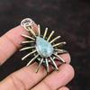 Aquamarine Pendant Beautiful Jewelry 925 Sterling Silver Pendant Unique Gemstone Handmade Jewelry 18K Gold Plated Cage Jewelry Gift For Girl